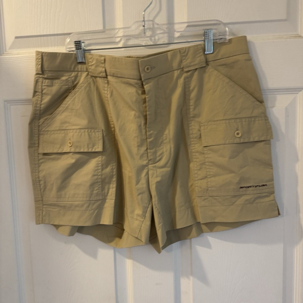 Sportif‎ Cargo Shorts Sz 40 Khaki Utility Outdoor Stretch Hiking Casual